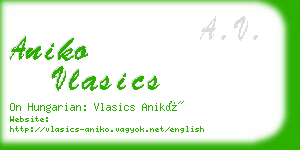 aniko vlasics business card